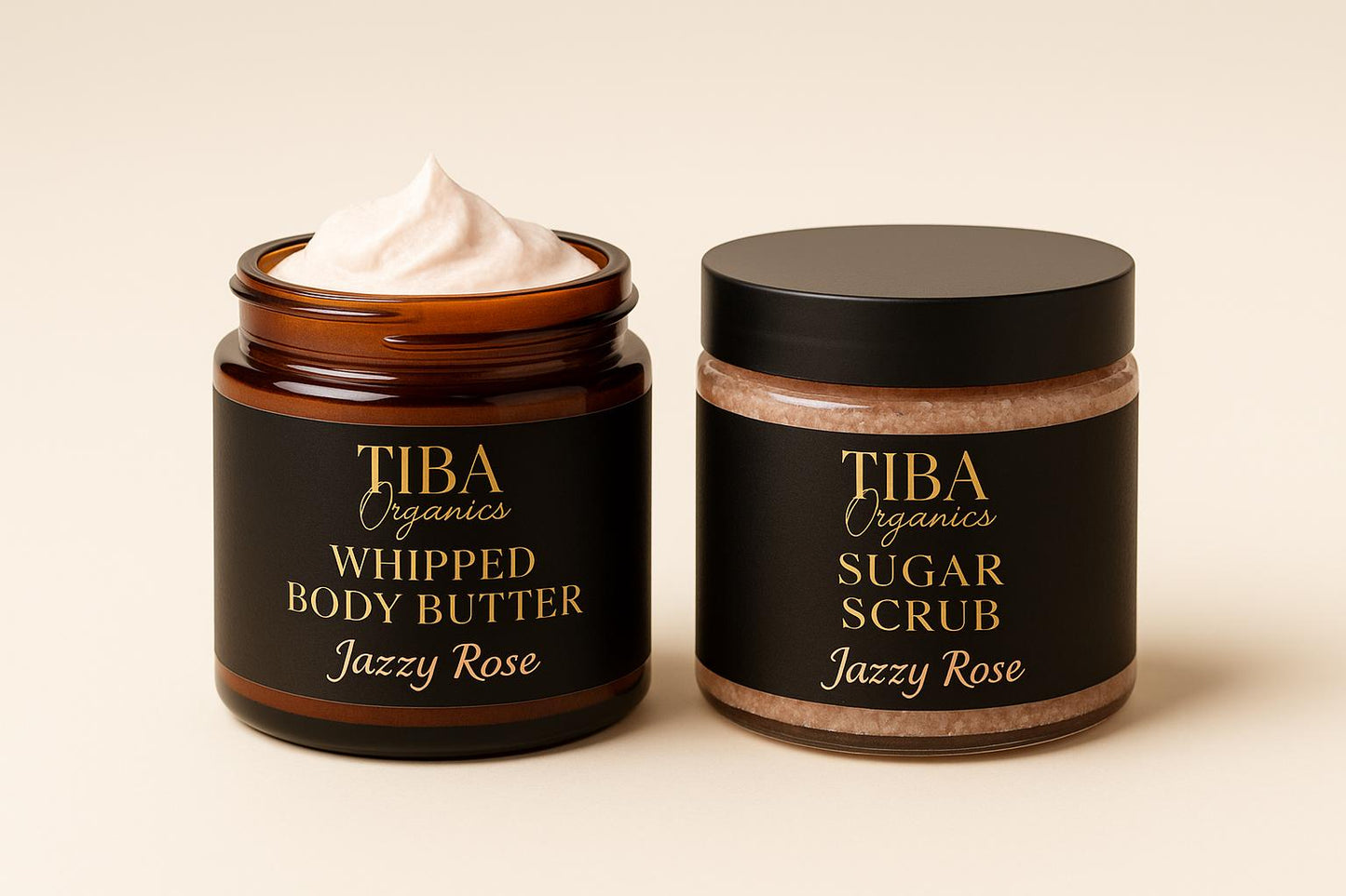 Whipped Body Butter and Sugar Scrub Set – Choose Scent & Size – Self Care Gift Box – Natural Skincare
